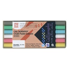 ZIG 6400 書法筆 6色組, 巧克力粉彩, 1套