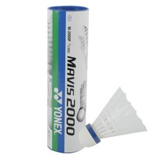 YONEX Mavis 2000 羽毛球, 白色的, 1組, 6入
