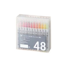 ZIG CLENA COLOR 리얼 브러쉬펜 48색 세트, RB-6000AT, 1세트