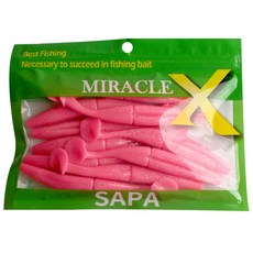싸파 Miracle X 베이직쉐드 5인치 루어웜 G-6, powder pink, 1개