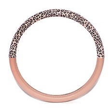 Leesscat 奢華豹紋方向盤套, 煙燻粉紅色