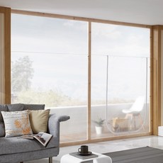 ALTTEURI 防風拉鍊式窗簾+雙面膠帶, 白色拉鍊