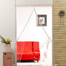 ALTTEURI EVA 防風塑膠膜 玄關門用 透明 米色 120 x 210 cm + 雙面膠帶