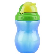 누비 땅콩 빨대컵 320ml, 블루, 1개