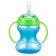 누비 클릭잇 빨대컵, 블루, 1개, 300ml