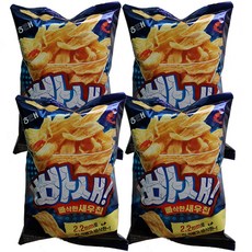 해태제과 빠새 빠삭한 새우칩, 60g, 4개