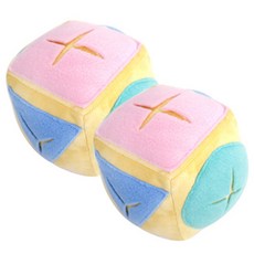 Deopllae 骰子造型寵物藏食玩具, 黃色, 2入