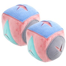 Deopllae 骰子造型寵物藏食玩具, 粉色, 2入