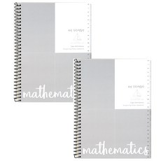 CNG 4칸 수학 연습장, 그레이, 2개입