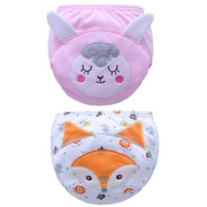 JOY MULTI 女童動物圖案如廁訓練內褲, 狐狸+小羊, 1組