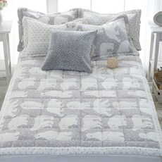 gBEDDING 圖案印花超細纖維床墊, 灰色