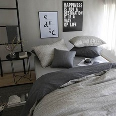 DECOVIEW 現代時尚被套, 黑+白