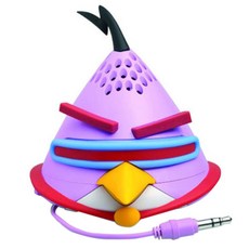 앵그리버드 GEAR4 미니 스피커 + 패브릭 파우치 + USB 충전 케이블, SPACE LAZER BIRD