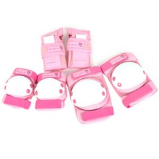 킹카스포츠 햄키 아동 보호대 핑크 손목 2p + 팔꿈치 2p + 무릎 2p, 1세트