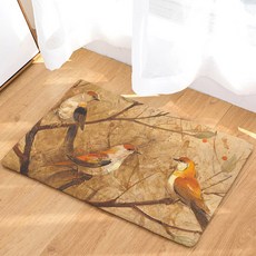 LIVINGPOP 廚房浴室防滑小鳥插畫地墊, C1