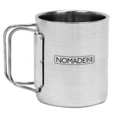 노마드캠핑 휴대용 캠핑 머그컵 실버, 300ml, 1개