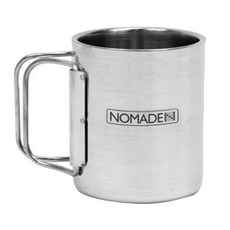 노마드캠핑 휴대용 캠핑 머그컵 실버, 220ml, 1개