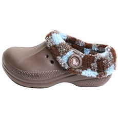 SPORDINO 女童素色格紋絨毛拖鞋