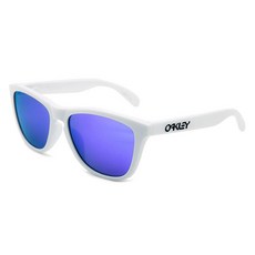 오클리 프로그스킨 아시안핏 스포츠 선글라스 OO9245-17 + 파우치, 프레임(MATTE WHITE) + 렌즈(VIOLET IRIDIUM), 1개