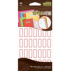 LATECH 標籤貼紙 20-G210 10*24mm, 紅色, 10片