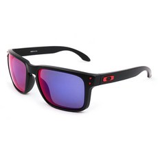 오클리 홀브룩 스포츠 선글라스 OO9102-36 + 파우치, 프레임(MATTE BLACK) + 렌즈(RED IRIDIUM), 1개