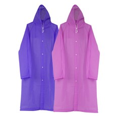싸파 EVA 통풍형 레인코트, 핑크, 퍼플, 1개
