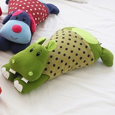 뽐에떼 히포멍이 애착인형 베개, 그린, 1개