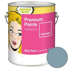 노루페인트 팬톤 멀티 에그쉘광 페인트, 스톤 블루(16-4114), 4L, 1개