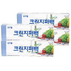 유즈웰 크린지퍼백 25 x 30 cm, 20개, 4팩