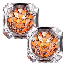 러블리스터드 글리터 네일 스톤 4mm, 오렌지, 2개