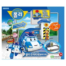 아카데미과학 로보카폴리 폴리 주차타워 플레이 세트 ACS83316, 혼합 색상
