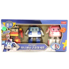 아카데미과학 로보카폴리 미니변신 구조대 로봇세트 ACS83199, 혼합 색상