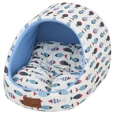 REDPUPPY The Fish 圓形寵物墊屋, 藍魚, 1個