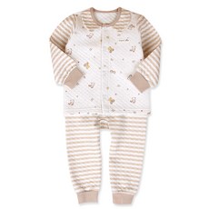 Organic Boom 嬰兒用小熊領三層保暖內衣套裝