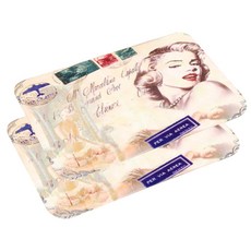 Pink Mango 復古風格廚房地墊 2入, A