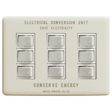 PFS復古開關蓋板 切割 9格+開關+蓋板, 1套