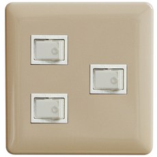 Panasonic BROWN復古開關板 2+1孔+開關+蓋板, 1套
