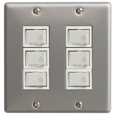 復古鋁製開關 6開+開關+蓋板, 1套