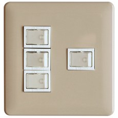 Panasonic BROWN復古開關蓋板 3+1孔+開關+蓋板, 1套
