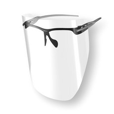 Sview 臉部面罩膠片+眼鏡支架組 SHM-SG, 透明, 1件, 1個