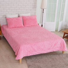 By deco m2超細纖維床單兼棉被+枕頭套組, 粉色