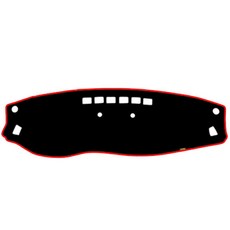 BlueCode Kia 絲絨儀錶板避光墊 + 防塵袋, Kia K9(無中置喇叭, 無HUD), 黑色 + 紅色