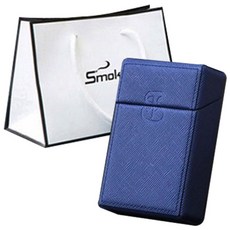 스모커 일반 엠보사파이어블루 천연가죽 담배케이스 SG3003 + 쇼핑백, 1개