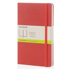 몰스킨 클래식 플레인 하드커버 노트 라지 240매, 코럴 오렌지, 1개