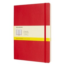 몰스킨 클래식 스퀘어드 소프트커버 노트 엑스라지, 스칼렛 레드, 1개