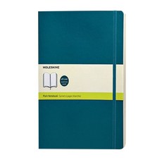 몰스킨 클래식 플레인 소프트커버 노트 라지, 언더워터 블루, 1개