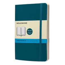 몰스킨 클래식 도티드 소프트커버 노트 포켓, 언더워터 블루, 1개