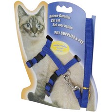 고양이용 베이직 하네스 CHA005, 블루, 1개