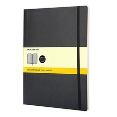 몰스킨 클래식 스퀘어드 소프트커버 노트 엑스라지, 블랙, 1개