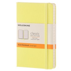 몰스킨 클래식 룰드 하드커버 노트 포켓, 시트론 옐로우, 1개